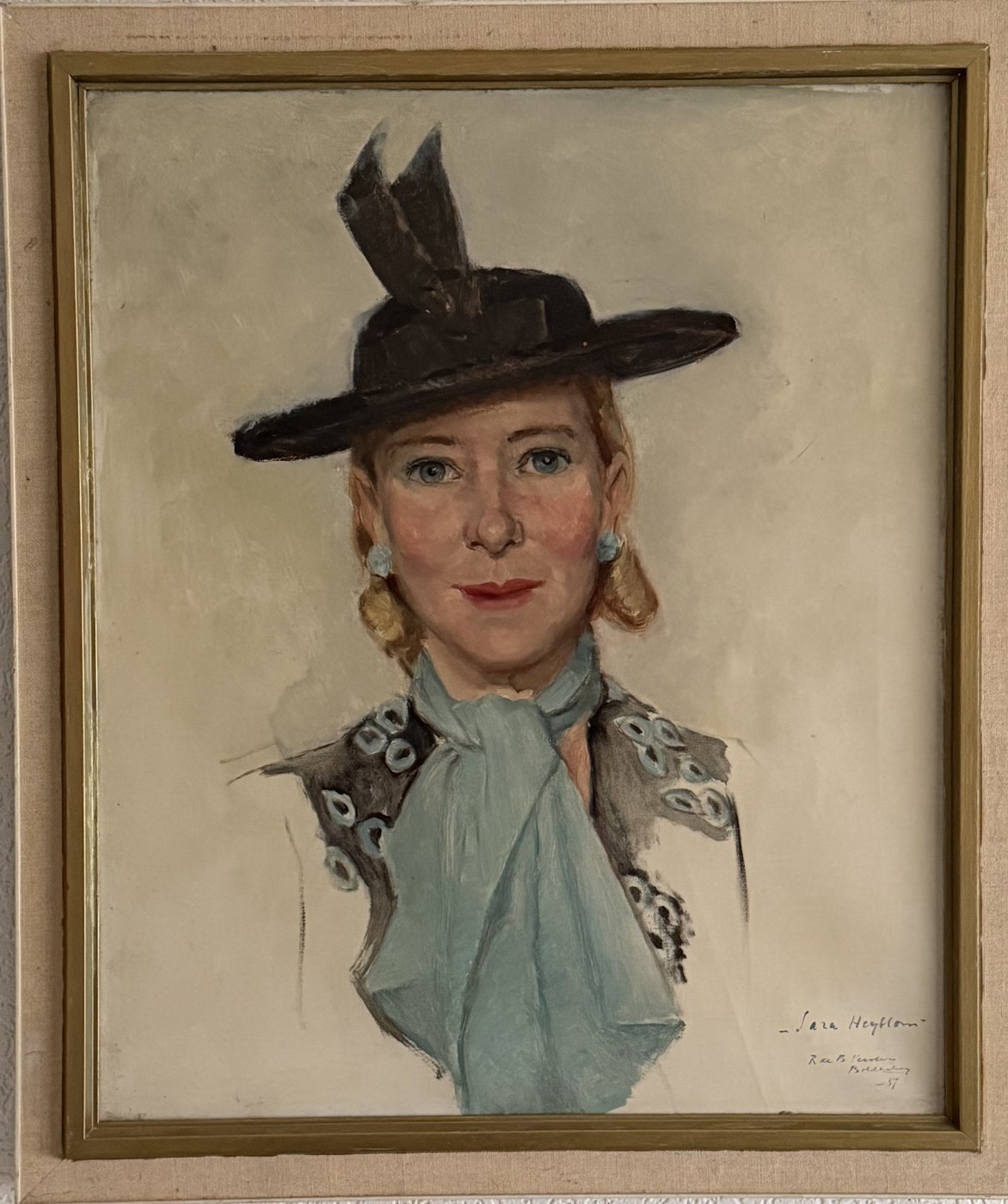 Portret van Sara Heyblom, olieverf door Rie de Balbian Verster-Bolderheij, 1937